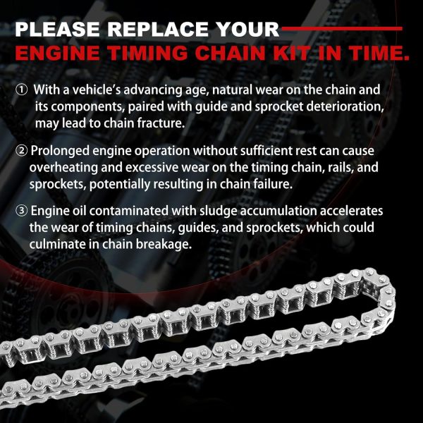 Autodevil Timing Chain Kit for Equinox 2.4L-8