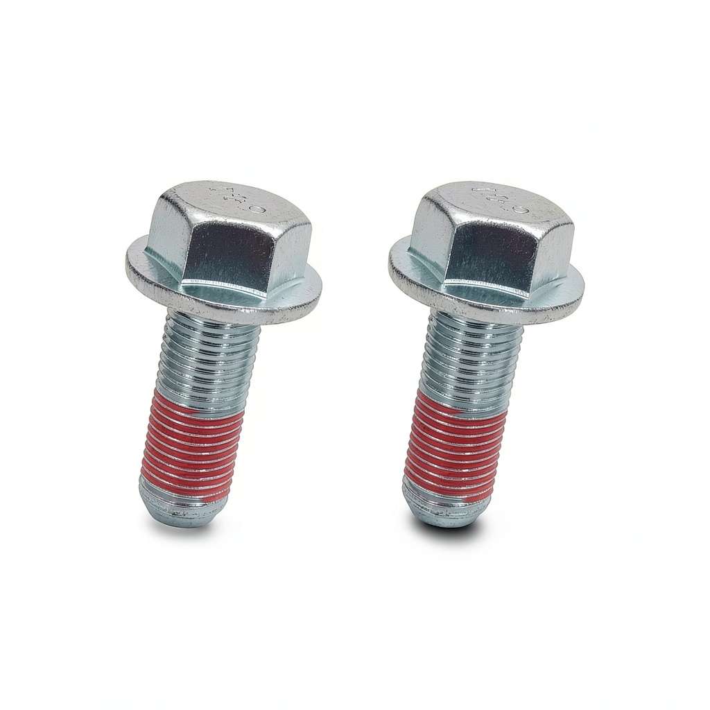 Installing Automotive Authority LLC Brake Caliper Bolts & Pins 2 Pack on a wooden garage bench