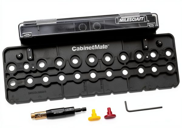 CabinetMate Drilling Jig by Milescraft - Self-Centering Point Storage-0