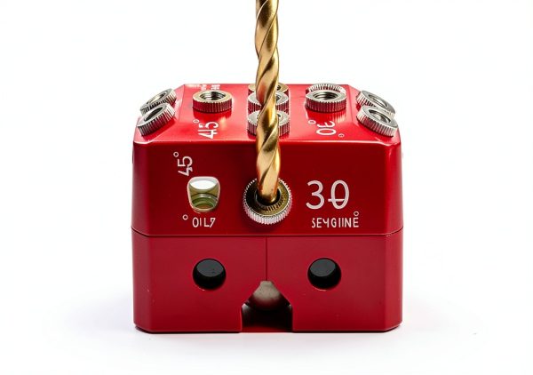 Boxmime Angle Drill Guide Jig - Alloy with 4 Chrome-Plated Bits-4