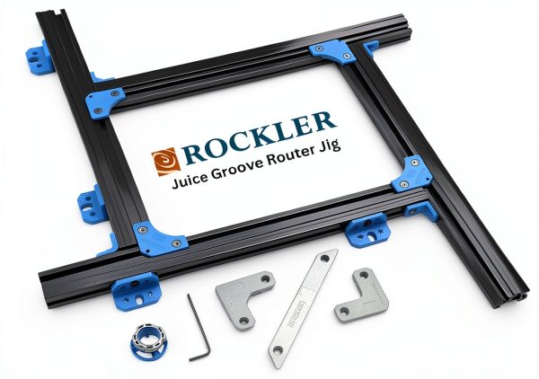 Rockler Juice Groove Router Jig for 18x18 Cutting Boards Corner Guides-0