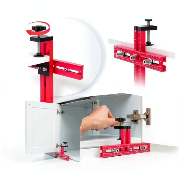 Cabinet Hardware Jig Idealiveny Adjustable Drill Guide 2.5‑7.5″-6