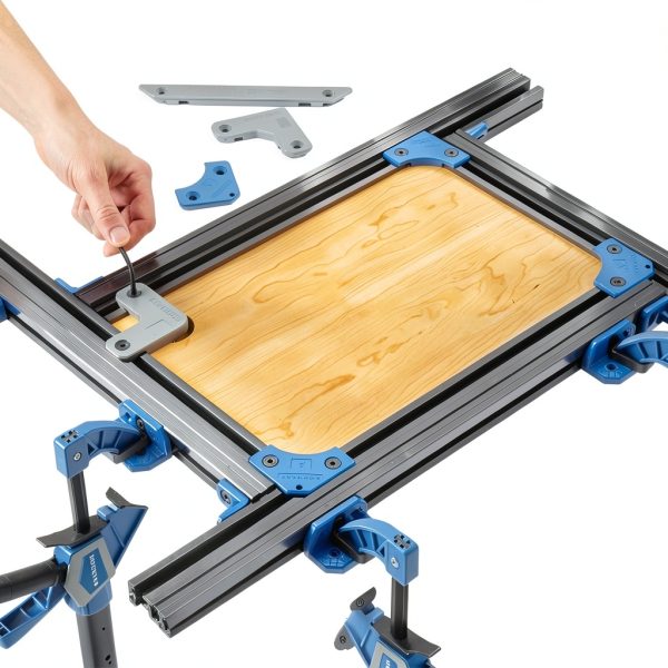 Rockler Juice Groove Router Jig for 18x18 Cutting Boards Corner Guides-2