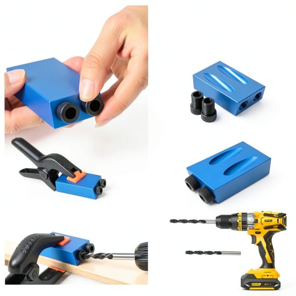 Pocket Hole Jig 14pcs VELNUT Aluminum 15° Inclined Drill 6/8/10mm-3
