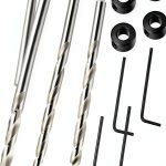 Pocket Hole Drill Bit 3/8" Set Depth Stop Collar Hex Shank Mudder-0