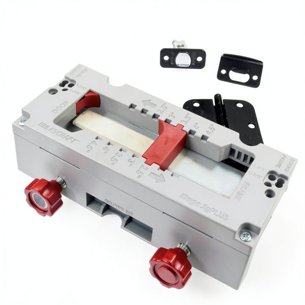 Milescraft 1229 Hinge Jig PLUS Clamping Door Hinge Mortiser Kit Gray-1