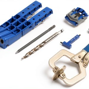 KREG Durable Pocket-Hole Jig 320 with Classic 2 Inch Face Clamp - Includes Wood Clamps for Woodworking & Tight Spaces - For Materials 1/2 Inch to 1 1/2 Inch Thick-0