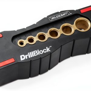 Milescraft 1312 Drill Block - Handheld Drilling Guide, Drilling Jig with Drill Guides for 6 of the Most Common Imperial Drill Bit Sizes, Precision Drilling Tool Accessory-0