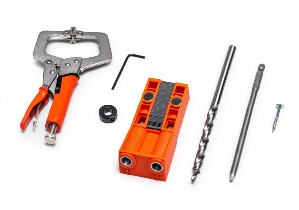 Pocket Hole Jig TBVHOMM with 11" Clamp, Square Driver & Hex Wrench-4