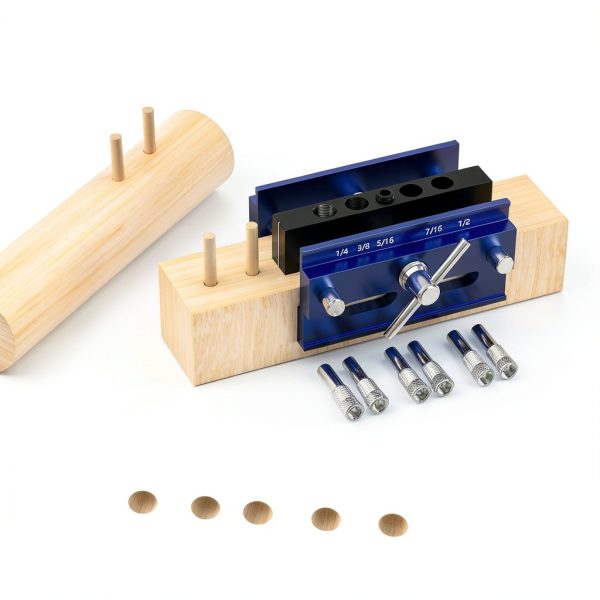 Self Centering Dowel Jig Beaiguna – Width 0.4‑2in, 6‑Piece Bushings-6