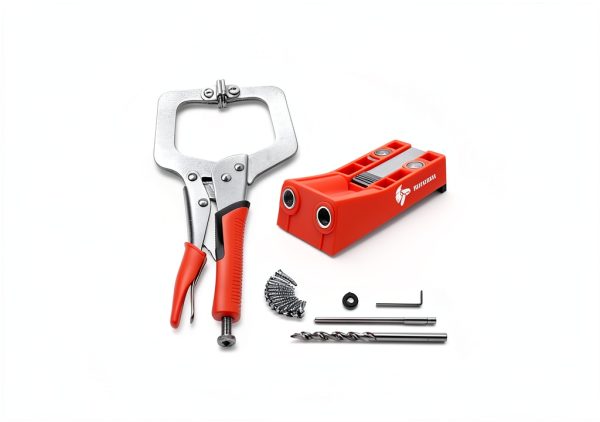 Pocket Hole Jig TBVHOMM with 11" Clamp, Square Driver & Hex Wrench-6