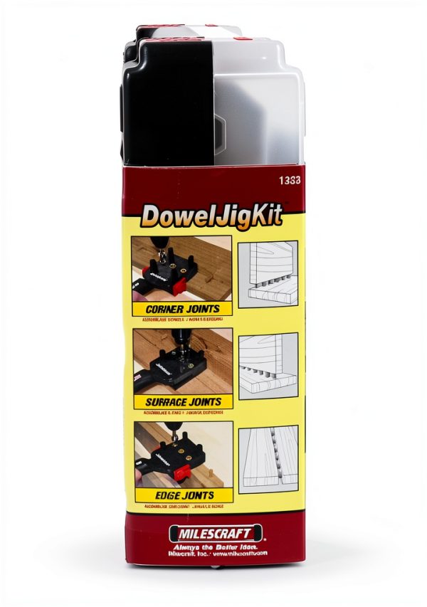 Milescraft 1333 DowelJig Kit - Self-Centering Handheld Dowel Jig with-7