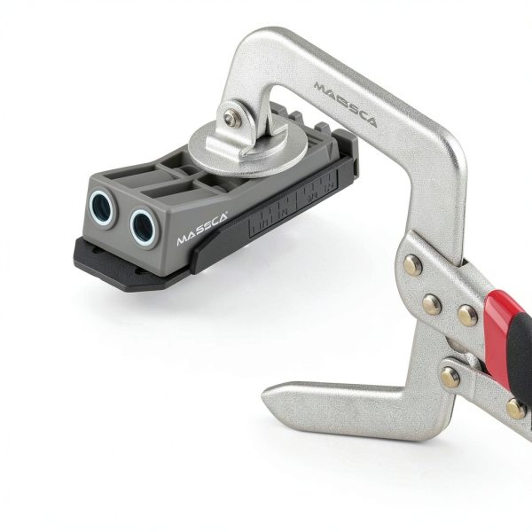 Massca Twin Pocket Hole Jig Kit Adjustable Easy Use Joinery Tool for-2