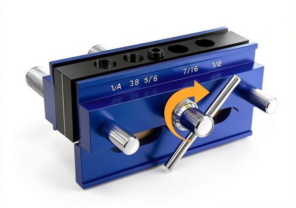 Self Centering Dowel Jig Beaiguna – Width 0.4‑2in, 6‑Piece Bushings-4