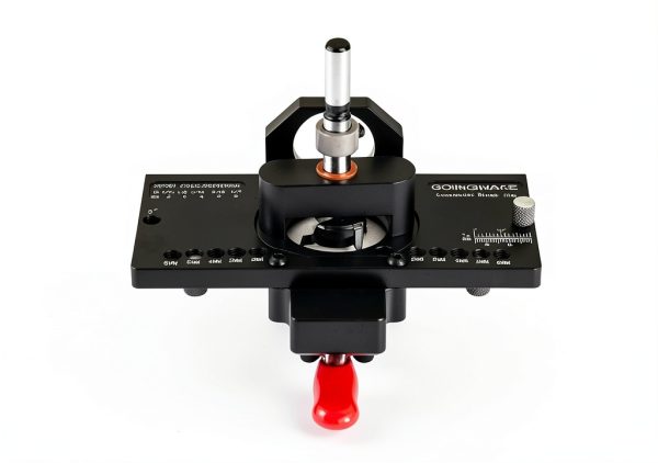 Metal Concealed Hinge Jig with Quick Clamp and Dust Vacuum Adapter Concealed Door Hinge Jig 35mm Cabinet Hinge Jig Hinge Hole Drilling Jig for Woodworking Door Cabinet Hinges Mounting Tool-3