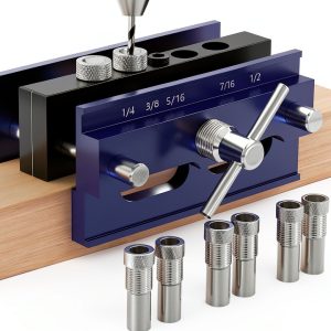 Self Centering Dowel Jig Beaiguna – Width 0.4‑2in, 6‑Piece Bushings-0