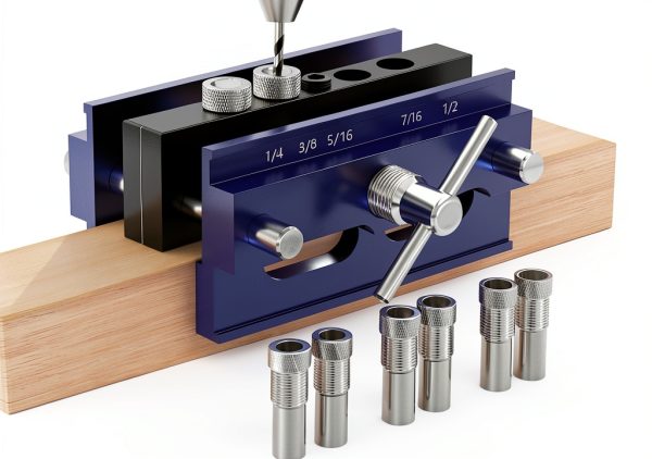 Self Centering Dowel Jig Beaiguna – Width 0.4‑2in, 6‑Piece Bushings-0