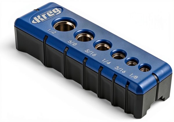 Kreg Portable Drilling Guide - 6 Hardened Drill Guides for Carpentry - Craftsman Tool Accessory-0
