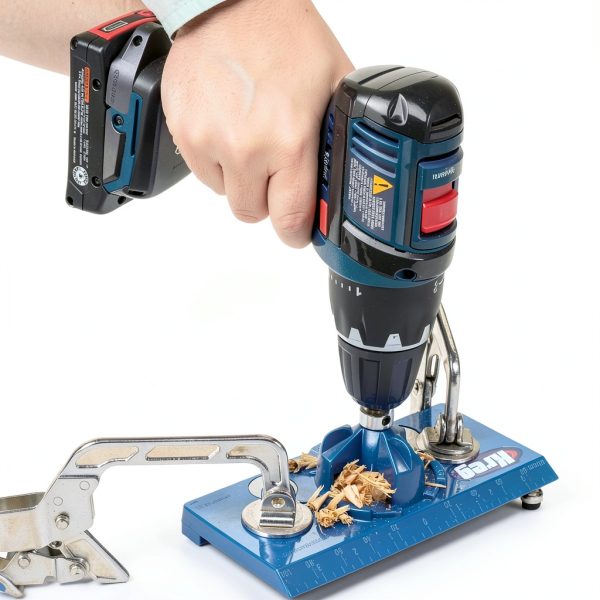 Kreg KHI-HINGE Concealed Hinge Jig – Precision Cabinet Door Hinge Tool – Drill Guide for Concealed (Euro) Cabinet Hinge Installation – Adjustable Boring Jig – 35mm cup-style concealed hinges-1