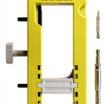 Door Hinge Jig, Door Hinge Mortiser, Router Template Fits for Door Hinges from 3” to 5” Length and Types of Square, Radius 1/4” or Radius 5/8”.-0