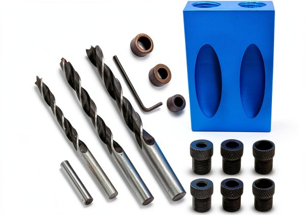 Pocket Hole Jig 14Pcs Kit ZLMONDEE 15° Inclined with 6/8/10mm Adapters-3