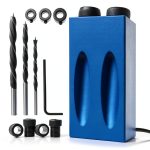 Pocket Hole Jig 14Pcs Kit ZLMONDEE 15° Inclined with 6/8/10mm Adapters-0